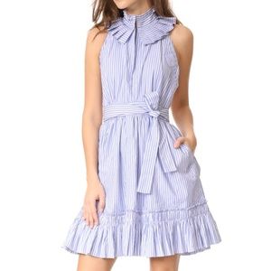 Alexis Briley Open Back Dress Blue Striped